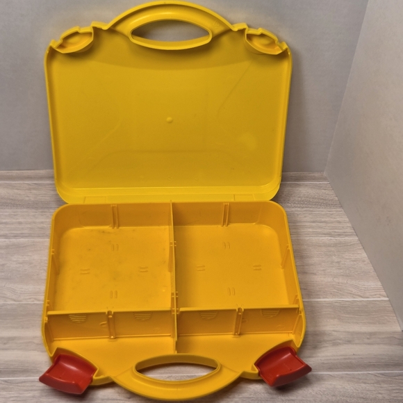 Lego Travel Cases Lot of 2 Storage Container Plastic Case Carry Bin w/ Dividers - Picture 6 of 7